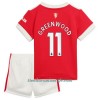 Conjunto (Camiseta+Pantalón Corto) Manchester United Mason Greenwood 11 Primera Equipación 2021/22 - Niño